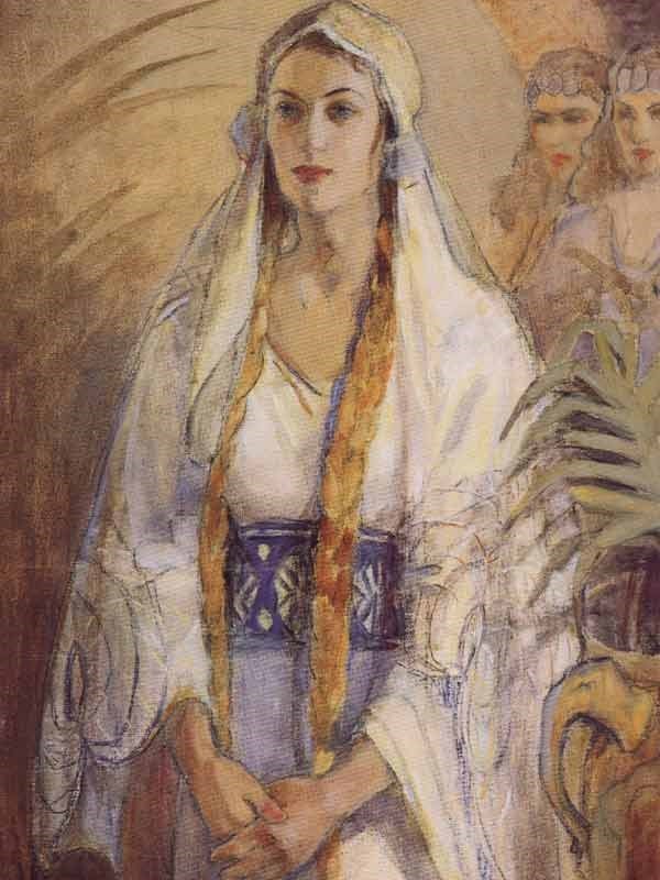 Esther, going before King Xerxes l. (Wikipedia)